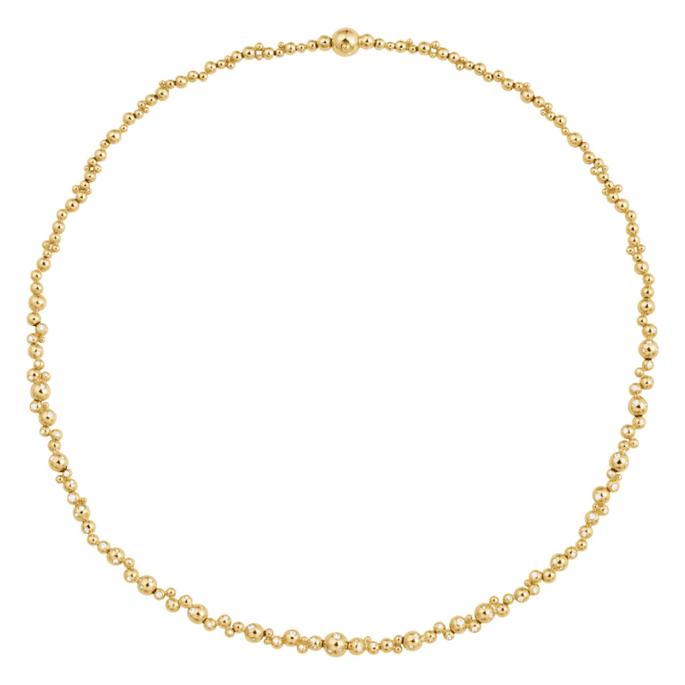 MOONLIGHT GRAPES Necklace, Slim, in 18kt gold