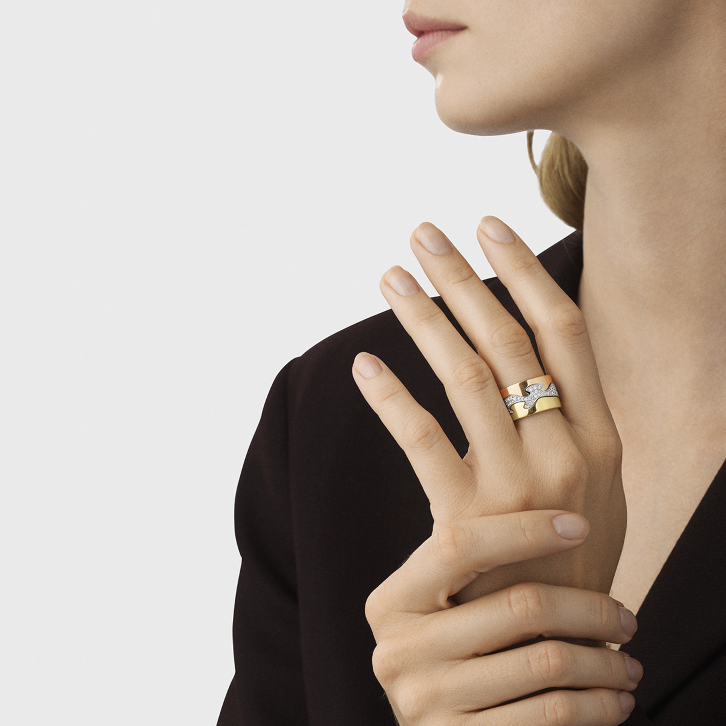 Fusion iconic end ring in 18 ct. rose gold | Georg Jensen