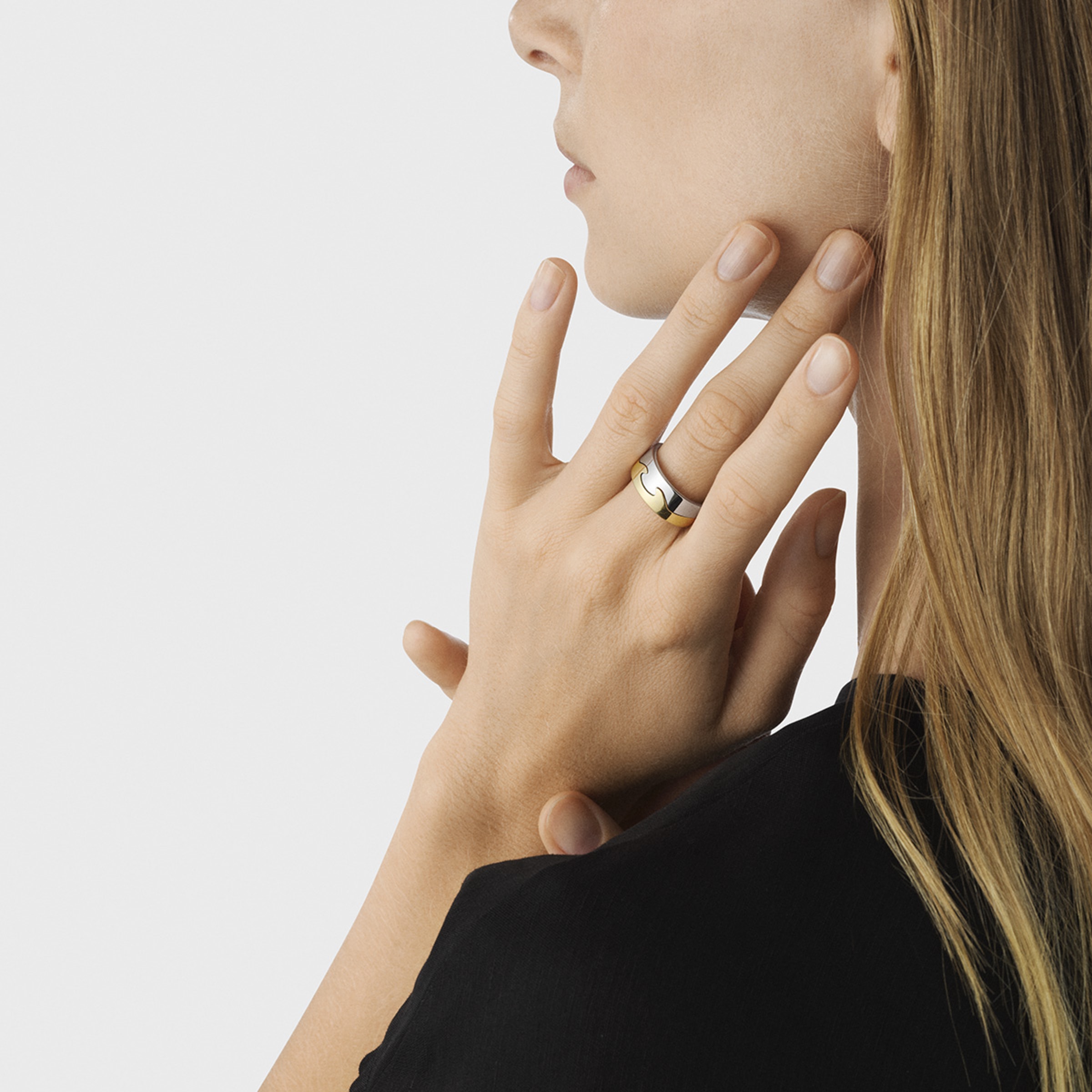 Fusion white gold end ring for women | Georg Jensen