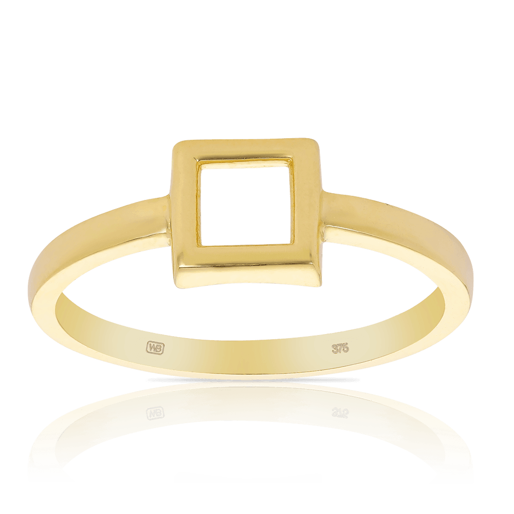 Square Dress Ring in 9ct Yellow Gold