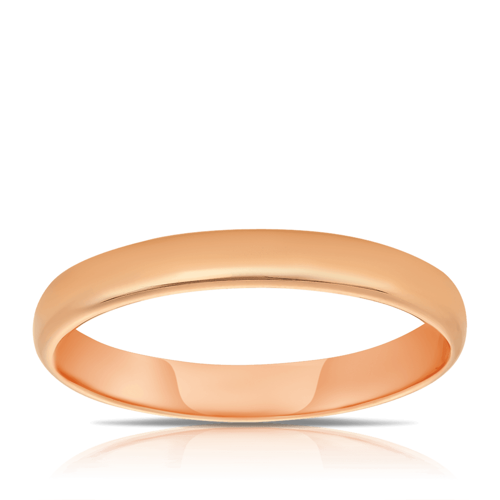 Plain Wedding & Anniversary Ring in 18ct Rose Gold