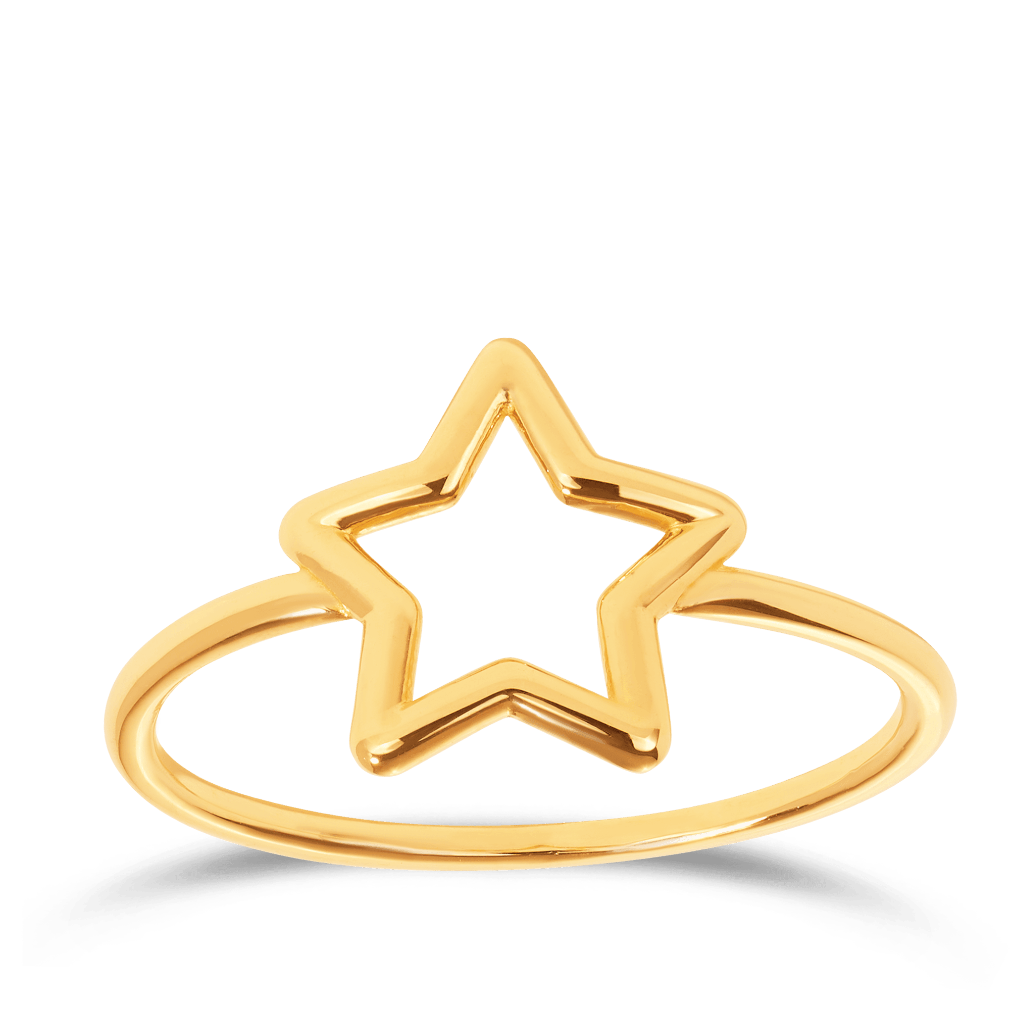 Plain Star Ring in 9ct Yellow Gold