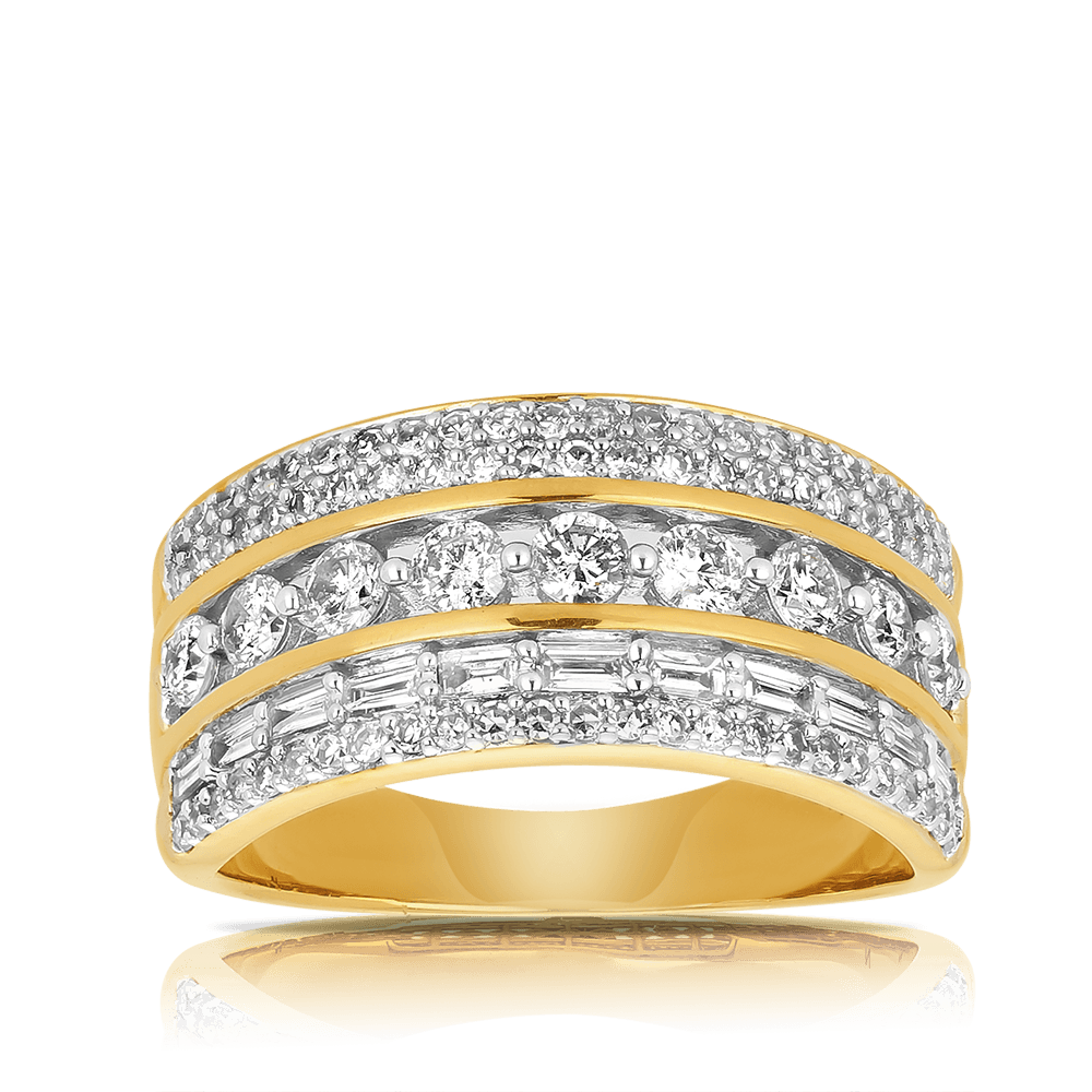 Diamond Dress Ring in 9ct Yellow Gold